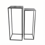 Lot de 2 socles en métal emboitables
