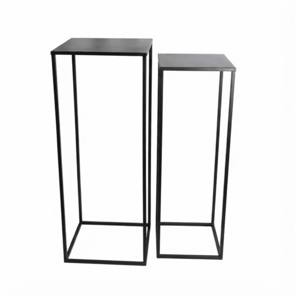 Lot de 2 socles en métal emboitables