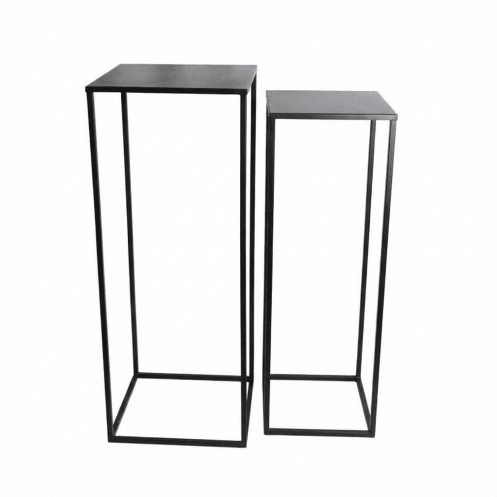 socle-duo-emboitable-metal Lot de 2 socles en métal emboitables